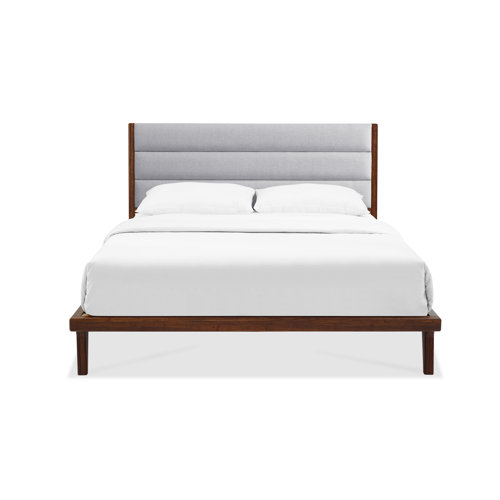 AllModern Copenhagen Solid Wood and Upholstered Platform Bed & Reviews